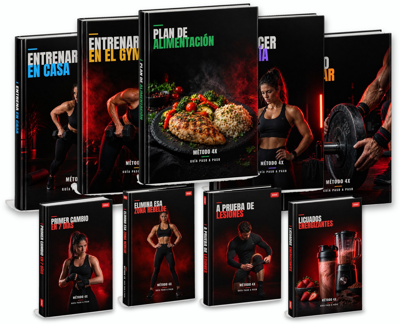 Kit completo Método 4X: los 5 cuadernillos y los 4 bonos
